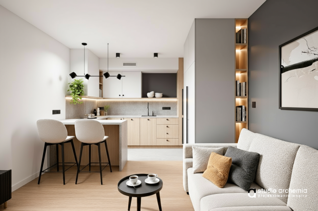 projekt - Mieszkanie pod wynajem 34m2