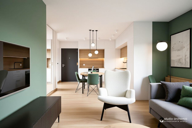 projekt - Projekt mieszkania 40m2 pod wynajem | Kraków