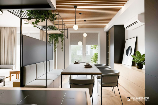 projekt - Nowoczesny projekt wnętrz domu 180m2 | Kraków